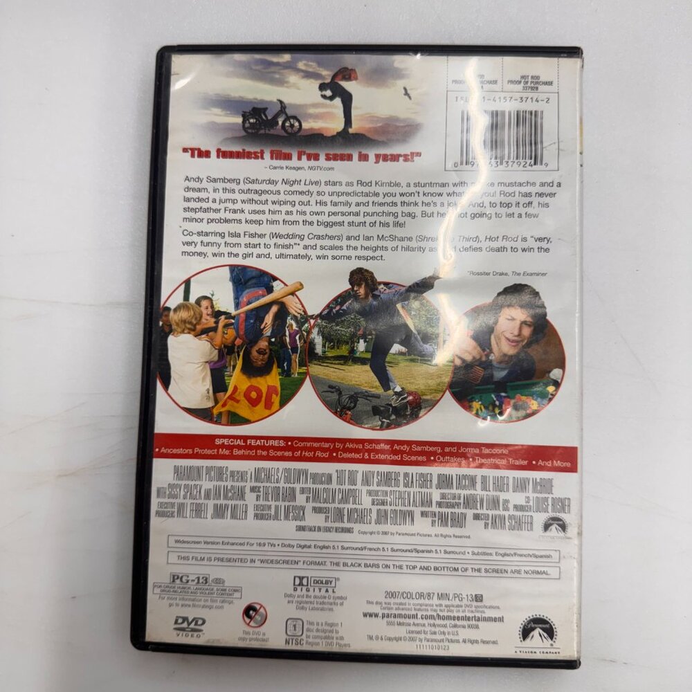 Hot Rod [DVD] Disc Tested, Working - Picture 2 of 3